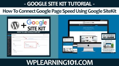 How To Connect Google Page Speed Using Google Site Kit WordPress Plugin (Step-By-Step Tutorial)