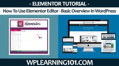 How To Use Elementor Editor - Basic Overview In WordPress (Step-By-Step Tutorial)
