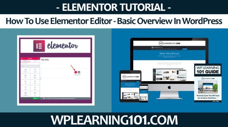 How To Use Elementor Editor - Basic Overview In WordPress (Step-By-Step Tutorial)