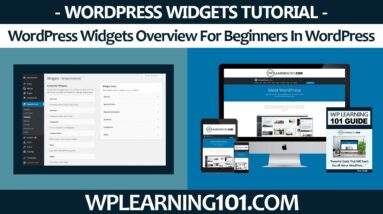 WordPress Widgets Overview For Beginners In WordPress (Step By Step Tutorial)