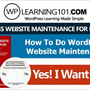 WordPress Website Maintenance Tutorial Videos Made For Beginners (Step By Step)