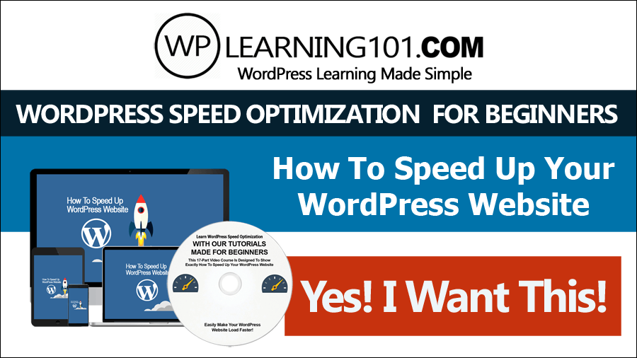 wordpress speed optimization for beginners