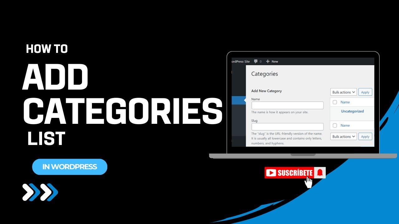 How To Add Categories List In WordPress
