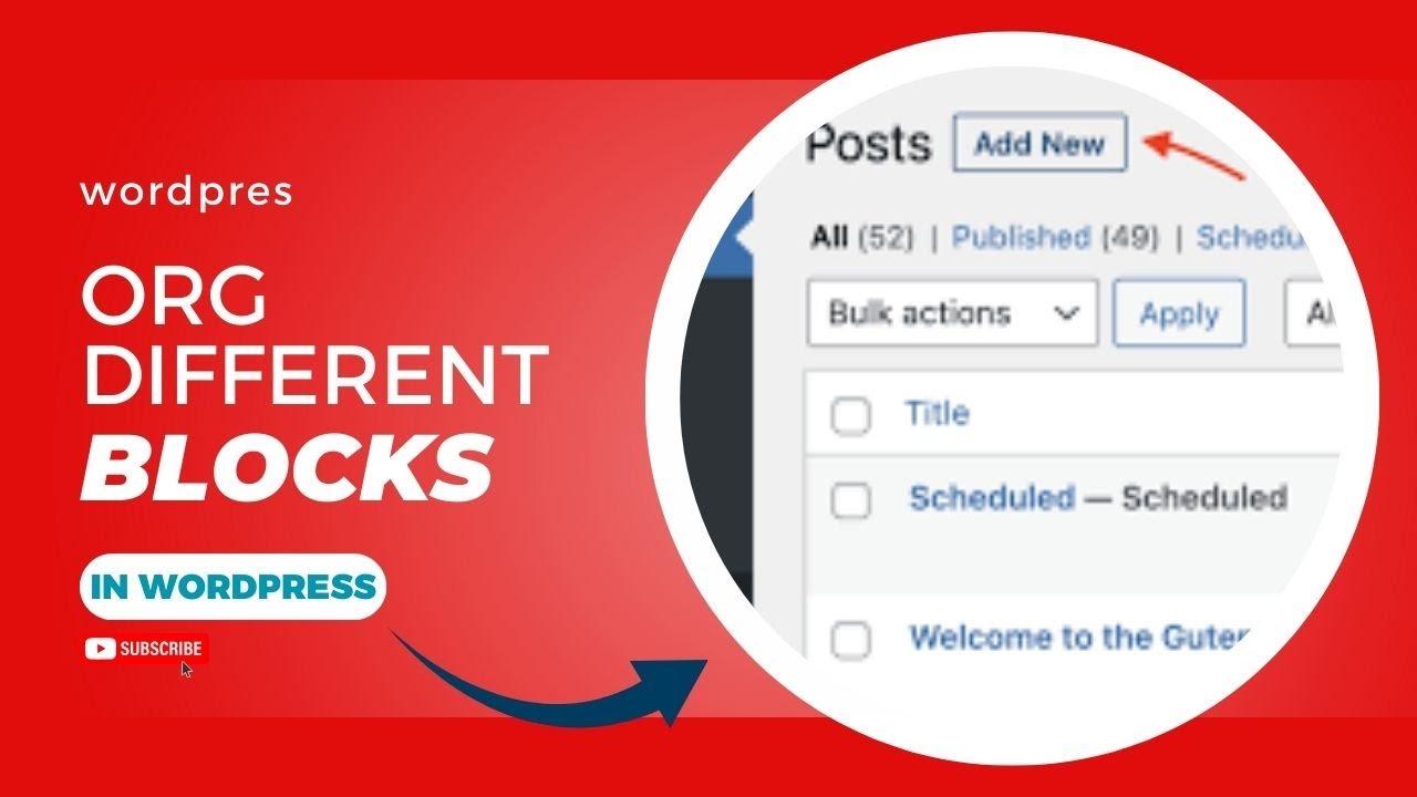 WordPress Org Different Blocks In WordPress